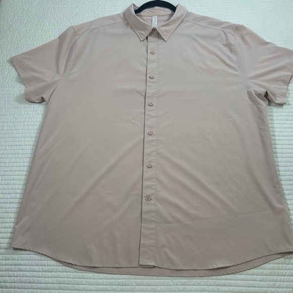 Stylus Pale Pink Casual Button Down Shirt Relaxed Fit. Size XXL. - Picture 4 of 8